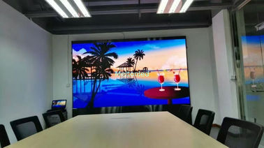 Affichage vidéo polychrome incurvé de P3 LED, mur visuel d'intérieur de LED pour la conférence