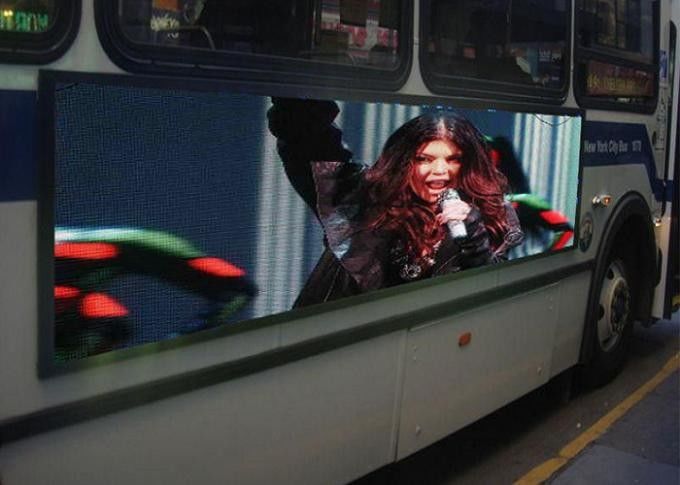 Lancement mobile imperméable extérieur de pixel de l'affichage à LED De remorque 6mm pour la publicité d'autobus